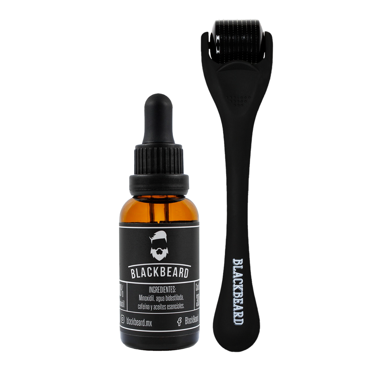 Minoxidil Al 15% + Aplicador Blackbeard Cafeína 2 piezas