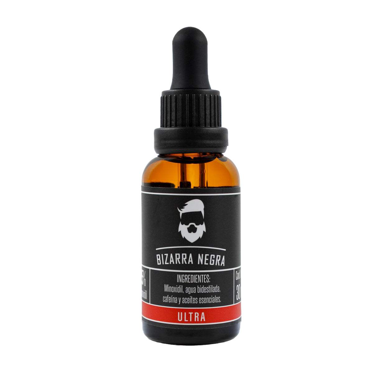 Minoxidil 15% Bizarra Negra Adicionado Con Aceites Y Cafeína