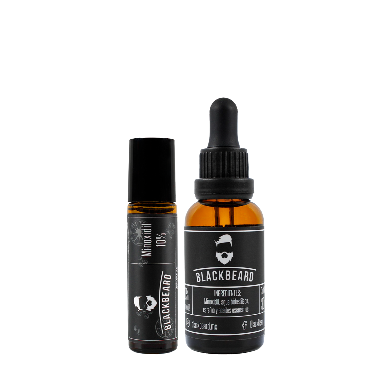 Minoxidil 10% Blackbeard Para Cabello Y Barba 2 Piezas
