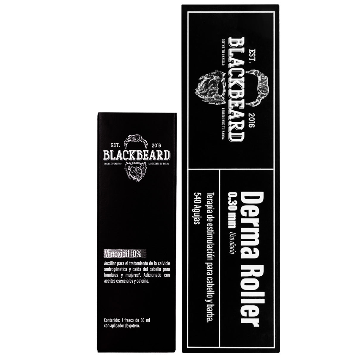 Minoxidil Al 15% + Aplicador Blackbeard Cafeína 2 piezas