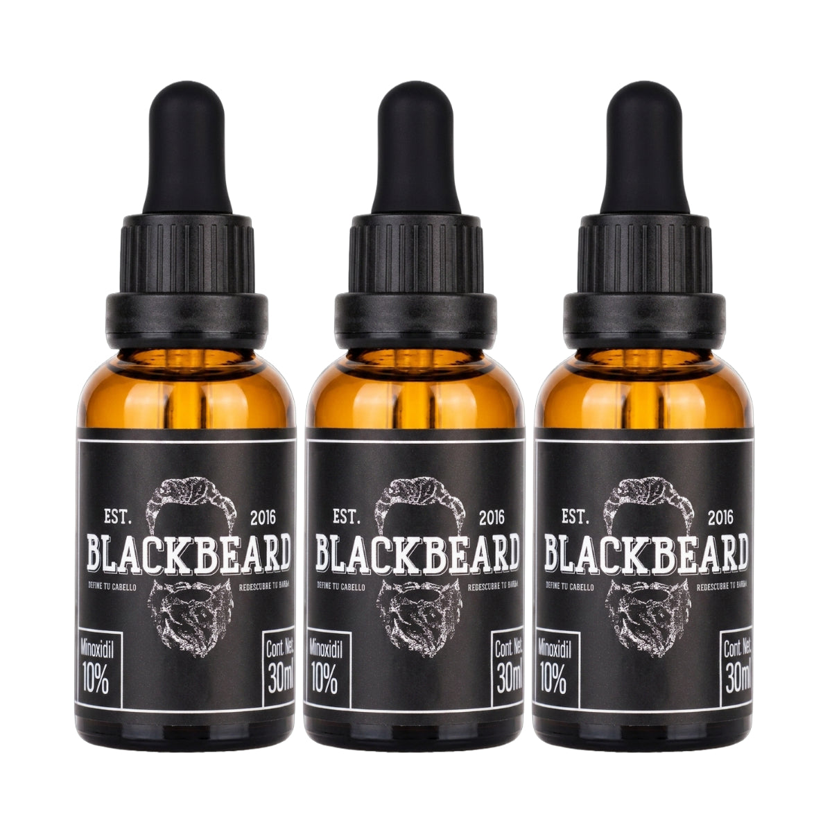 Gotero Blackbeard 10% con Cafeína 3 Piezas