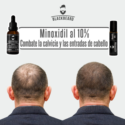 Minoxidil al 10% en roll on 3 piezas