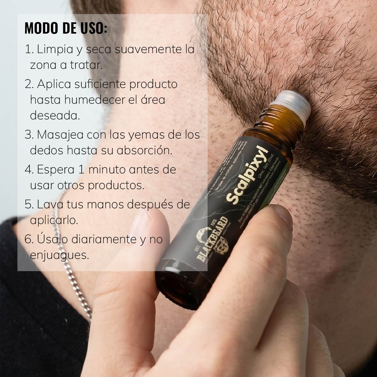 Roll On Blackbeard Scalpixyl Péptidos y Aminoácidos 1 Pieza