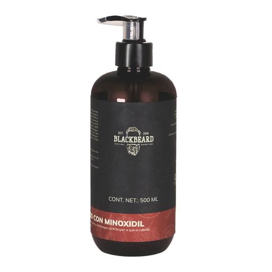 Shampoo Blackbeard con Minoxidil y Cafeína