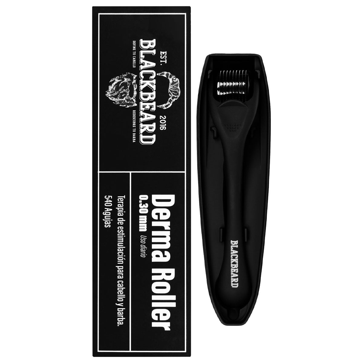 Minoxidil 10% + dermaroller Blackbeard y shampoo Con Cafeína 5 piezas