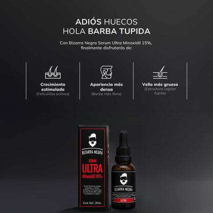 Gotero Bizarra Negra ULTRA 15% con Cafeína 1 Pieza