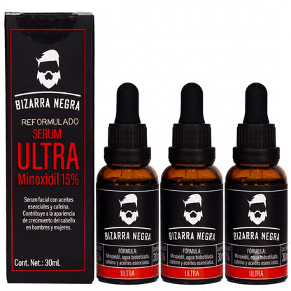 Gotero Bizarra Negra ULTRA 15% con Cafeína 3x2 (3 Piezas)