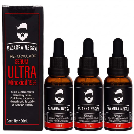 Gotero Bizarra Negra ULTRA 15% con Cafeína 3x2 (3 Piezas)