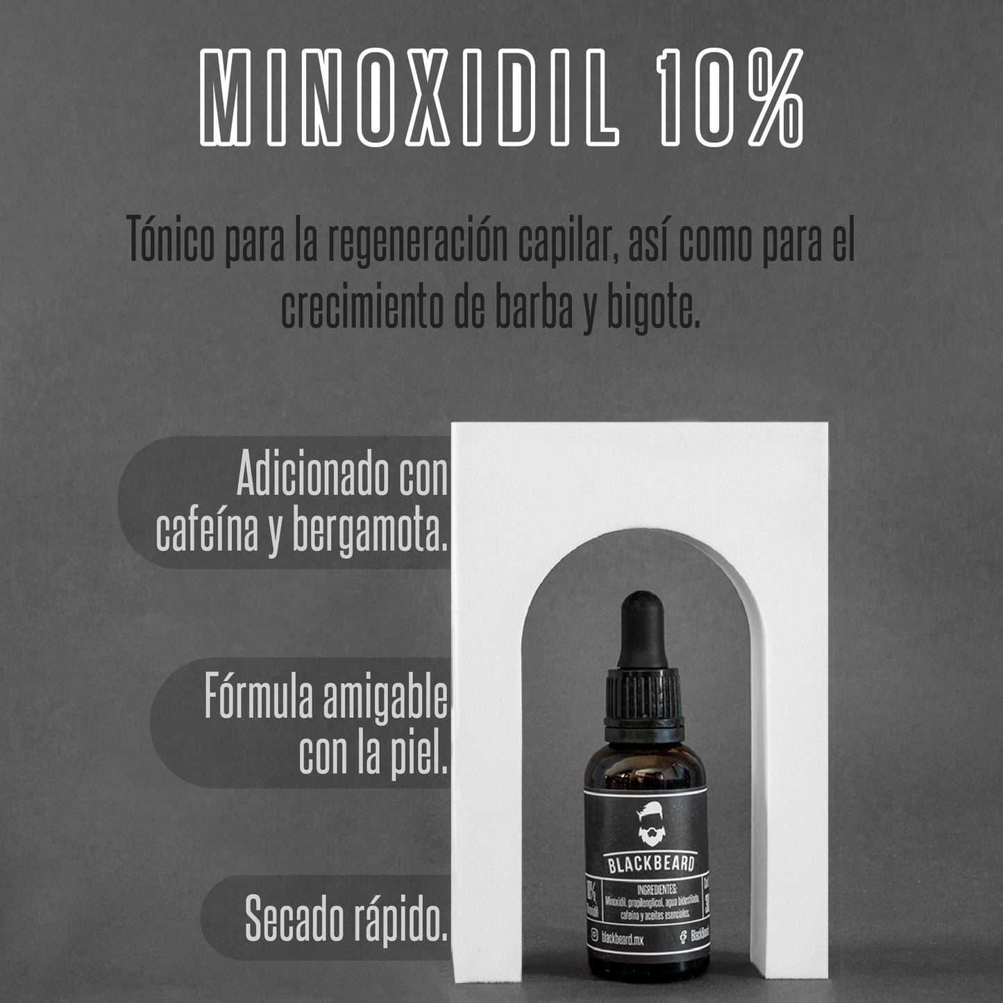 Minoxidil al 10% en gotero 1 pieza