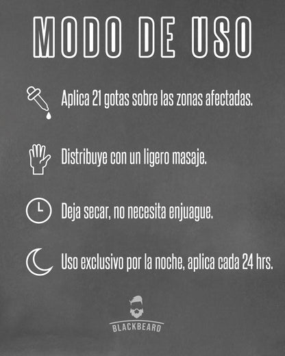 Minoxidil 15% Bizarra Negra Adicionado Con Aceites Y Cafeína