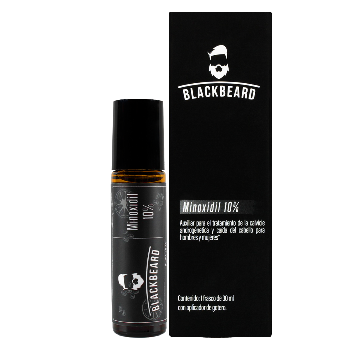 Minoxidil 10% Blackbeard Para Cabello Y Barba 2 Piezas
