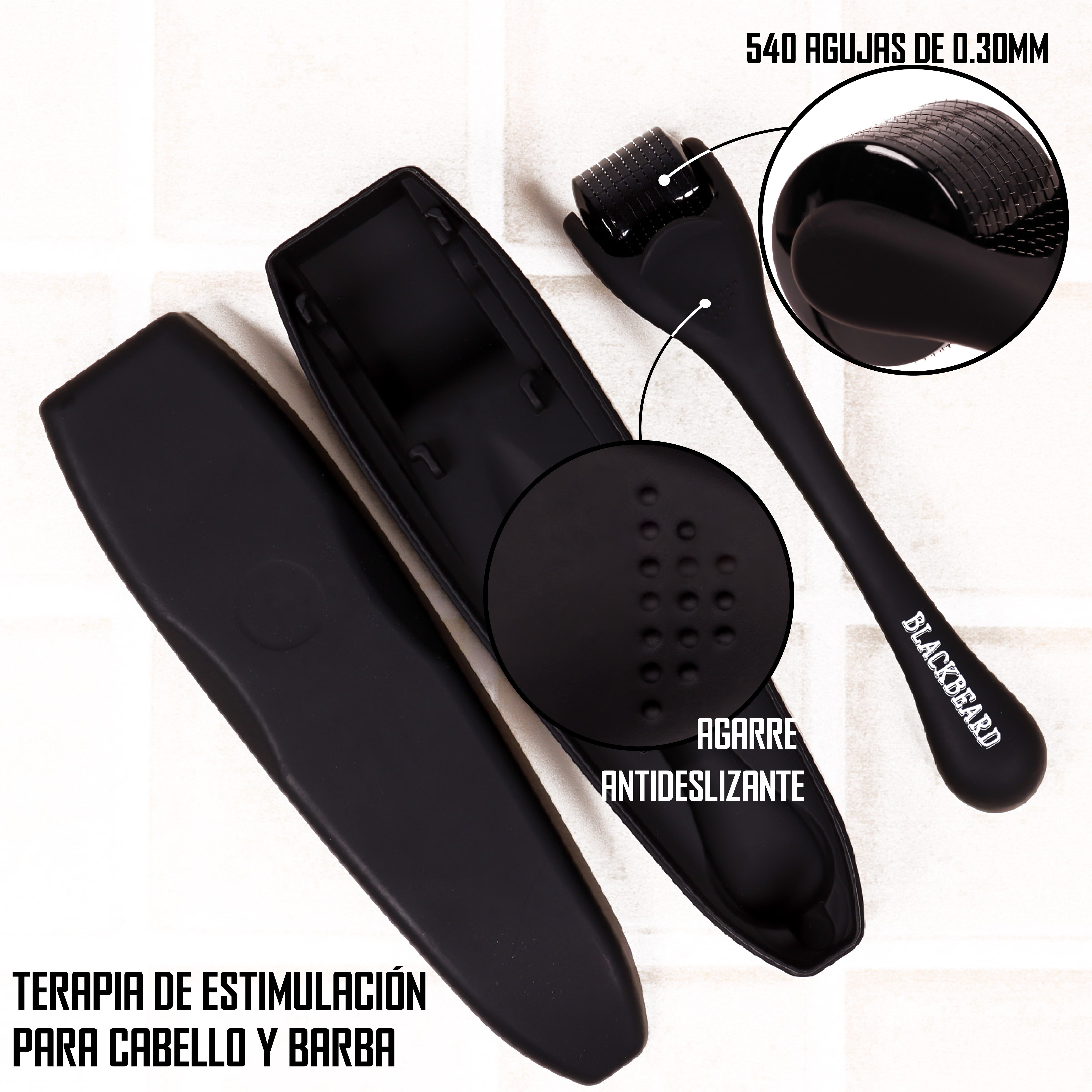 Minoxidil Al 15% + Aplicador Blackbeard Cafeína 2 piezas